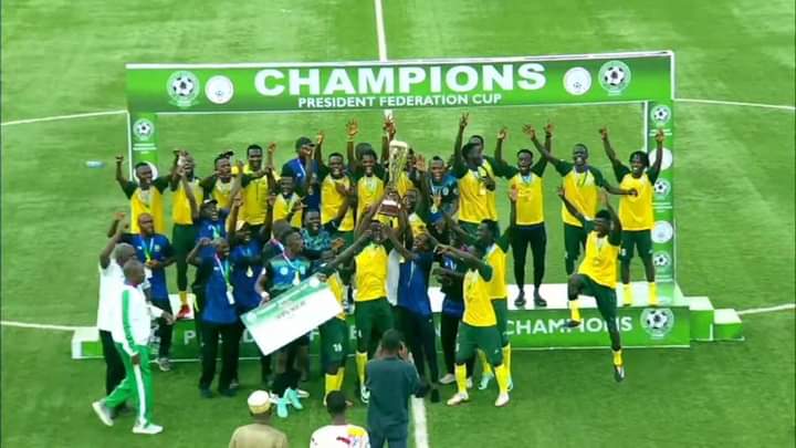 El-Kanemi Warriors of Maiduguri don clinch the 2024 President Federation Cup after dem beat Abia Warriors 2-0 for the finals.